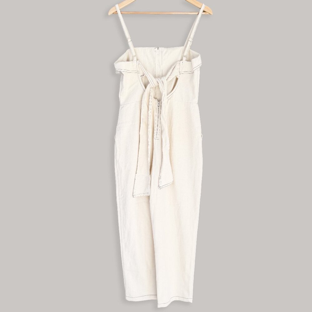 Moon River Button Front Wide Leg Denim Jumpsuit NWOT M - Picture 7 of 12